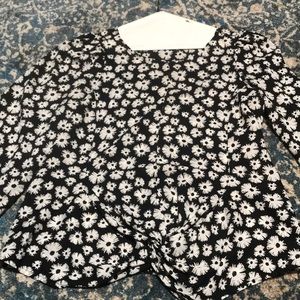 Cute floral black blouse!!!!